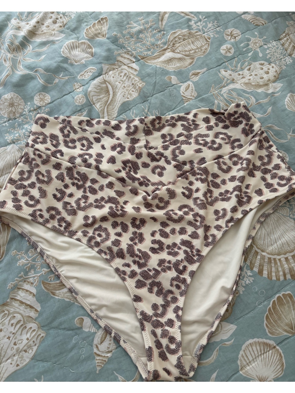 aerie High-Waist Leopard Print xxl NEW without tags full coverage bikini bottom